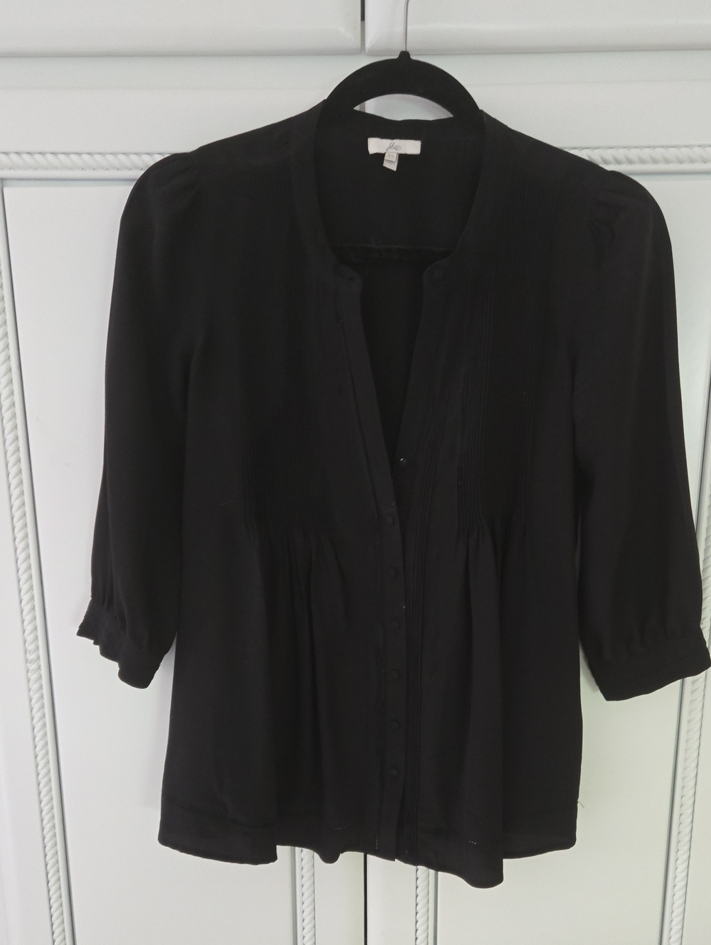 Joie Black Button-Front Women's Blouse